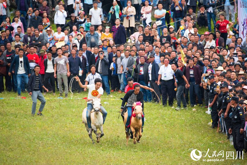 會東火把節(jié)上的賽馬活動。李益民攝