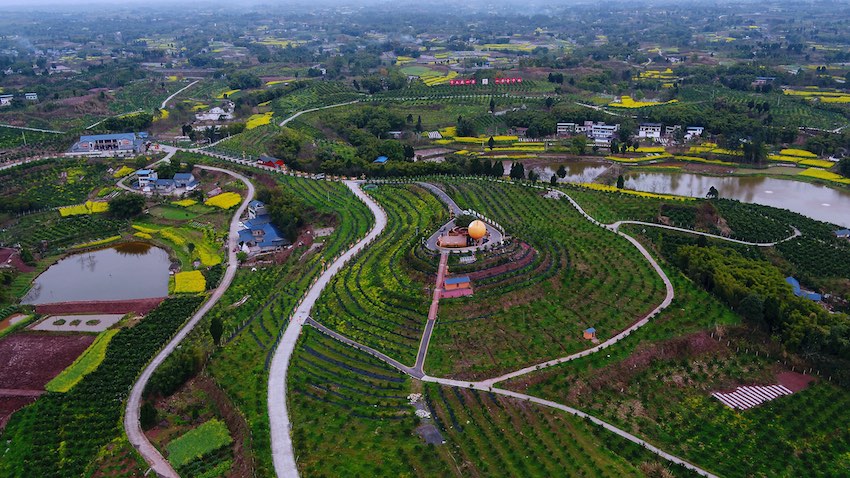 阡陌交錯的農(nóng)村路。四川省交通運輸廳供圖