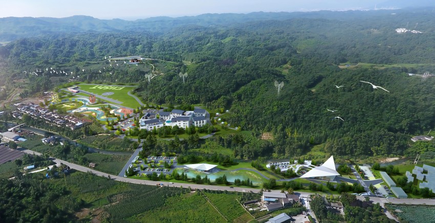 成都（彭州）民用無人駕駛航空試驗基鳥瞰圖。四川翔彭智航科技有限公司供圖