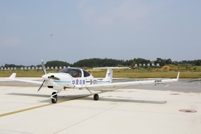 DA-40NG型載人飛機。北川縣委宣傳部供圖