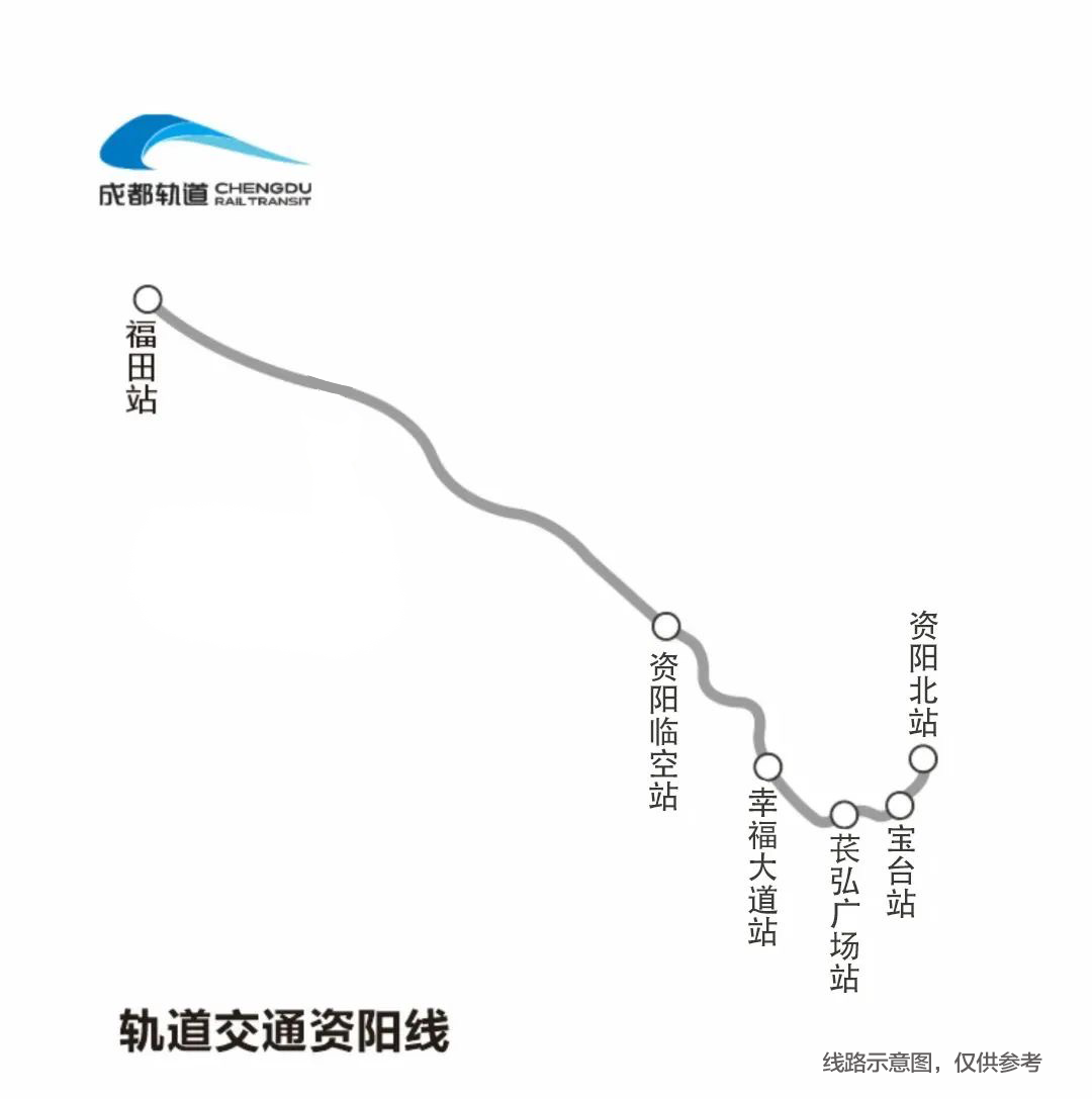 軌道交通資陽線線路圖。成都軌道集團供圖